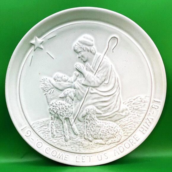 VTG Frankoma Annual Christmas Collector Plate Bundle Set of 4 John Joniece Frank - Picture 7 of 11